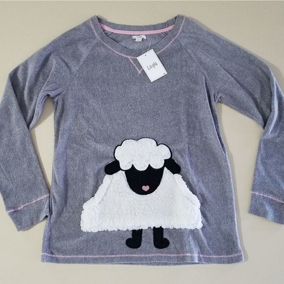 Layla Fleece Pajama Top - Picture 1 of 8